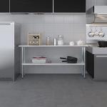 Stainless Steel Work Table with Undershelf - 14" x 72