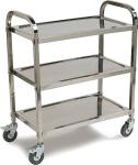 Three-Shelf Stainless Steel Utility Cart