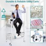 Mobile Medical Utility Cart with 2 Drawers