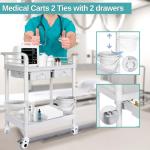 Mobile Medical Utility Cart with 2 Drawers