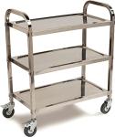 Three-Shelf Stainless Steel Utility Cart