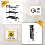 Olympia Tools XL Collapsible Service Cart, 300LB Capacity