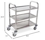 Three-Shelf Stainless Steel Utility Cart
