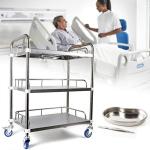 3-Tier Stainless Steel Rolling Trolley Cart