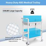 Mobile Medical Utility Cart with 2 Drawers