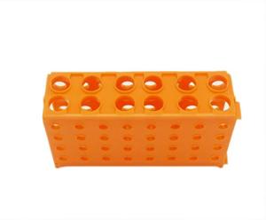 Orange Test Tube Rack for 4 Tubes
