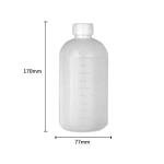 2-Pack 500ml Plastic Graduated Lab Reagent Bottles