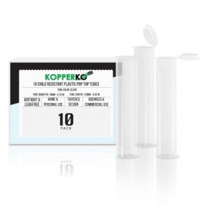 Kopperko 10 Pack Airtight Pop Top Pill Tubes