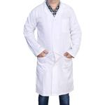 Unisex 3XL White Lab Coat - Durable Fabric