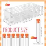120 Pcs Plastic Test Tubes & Rack Set