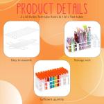 120 Pcs Plastic Test Tubes & Rack Set