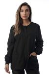 Women's Solid Black Laboratory Jacket 4501-BLK-M