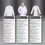 Unisex 3XL White Lab Coat - Durable Fabric