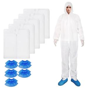 Eterna 5-Pack Disposable Hazmat Suits - Large