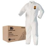 KleenGuard™ A40 White Coveralls, Zipper Front, Large