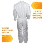 KleenGuard™ A40 White Coveralls, Zipper Front, Large