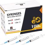 100-Pack 3ml 23G 1” Safety Syringes