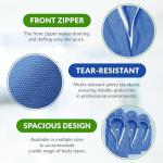 XX-Large Blue Disposable Hazmat Suit with Hood