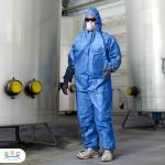 XX-Large Blue Disposable Hazmat Suit with Hood
