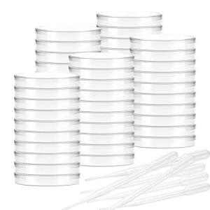 Bekith 50 Pack Petri Dishes with Lids & Pipettes