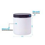 8 oz Natural Straight-Sided Jar with Cap - 12 Pack