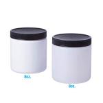 8 Ounce White Straight-Sided Jars with Caps (12 Pack)