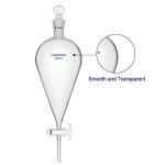 Borosilicate Glass 1000ml Conical Separatory Funnel