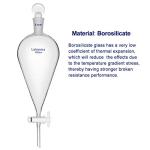 Borosilicate Glass 1000ml Conical Separatory Funnel
