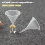 10-Pack Mini Clear Lab Funnels for Bottles