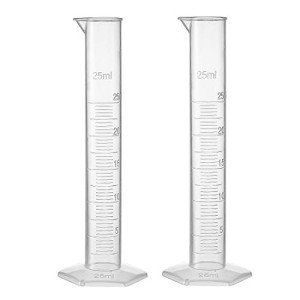 25ml Plastic Graduated Cylinder - 2 Pack
