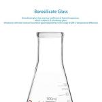 Heavy Wall Narrow Mouth Glass Erlenmeyer Flask - 100ml