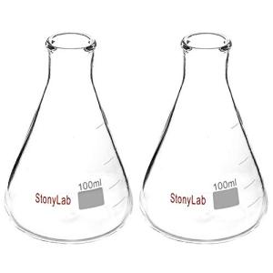 Stonylab 100ml Narrow Mouth Erlenmeyer Flask Set