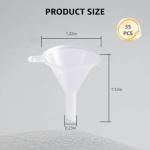 35PCS Mini Plastic Funnels with Handle - Clear