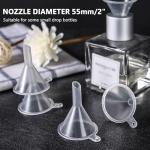 35PCS Mini Plastic Funnels with Handle - Clear