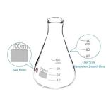Stonylab 100ml Narrow Mouth Erlenmeyer Flask Set