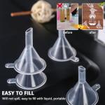 35PCS Mini Plastic Funnels with Handle - Clear
