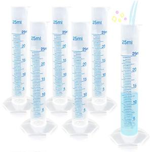 25ml Graduated Measuring Cylinder Set - 6 Pack