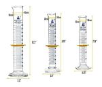 EISCO Premium Graduated Cylinder Set with Protective Collars