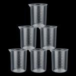 30PCS 250ml Plastic Measuring Beakers, Tapered Spout