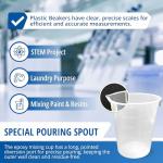 250ml Clear Plastic Beakers with Pour Spout - Set of 50