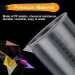 30PCS 250ml Plastic Measuring Beakers, Tapered Spout
