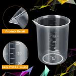 30PCS 250ml Plastic Measuring Beakers, Tapered Spout