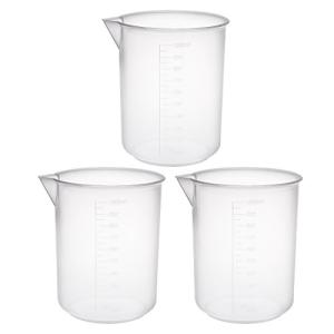 1000ml Transparent Plastic Measuring Cups - 3 Pack