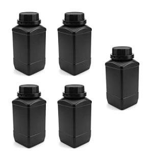 5-Pack 1000ml Plastic Lab Chemical Bottles