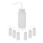6-Pack 500ml Wide-Mouth Safety Wash Bottles