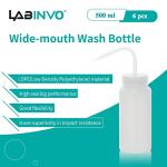 6-Pack 500ml Wide-Mouth Safety Wash Bottles
