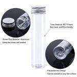 15pcs Clear Plastic Test Tubes with Screw Caps