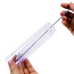 15pcs Clear Plastic Test Tubes with Screw Caps