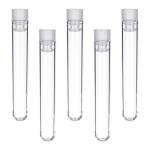 50 Clear Plastic Test Tubes with Push Caps