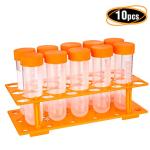 TEKEFT Jumbo Test Tubes Set with Stand - 10 Pieces
